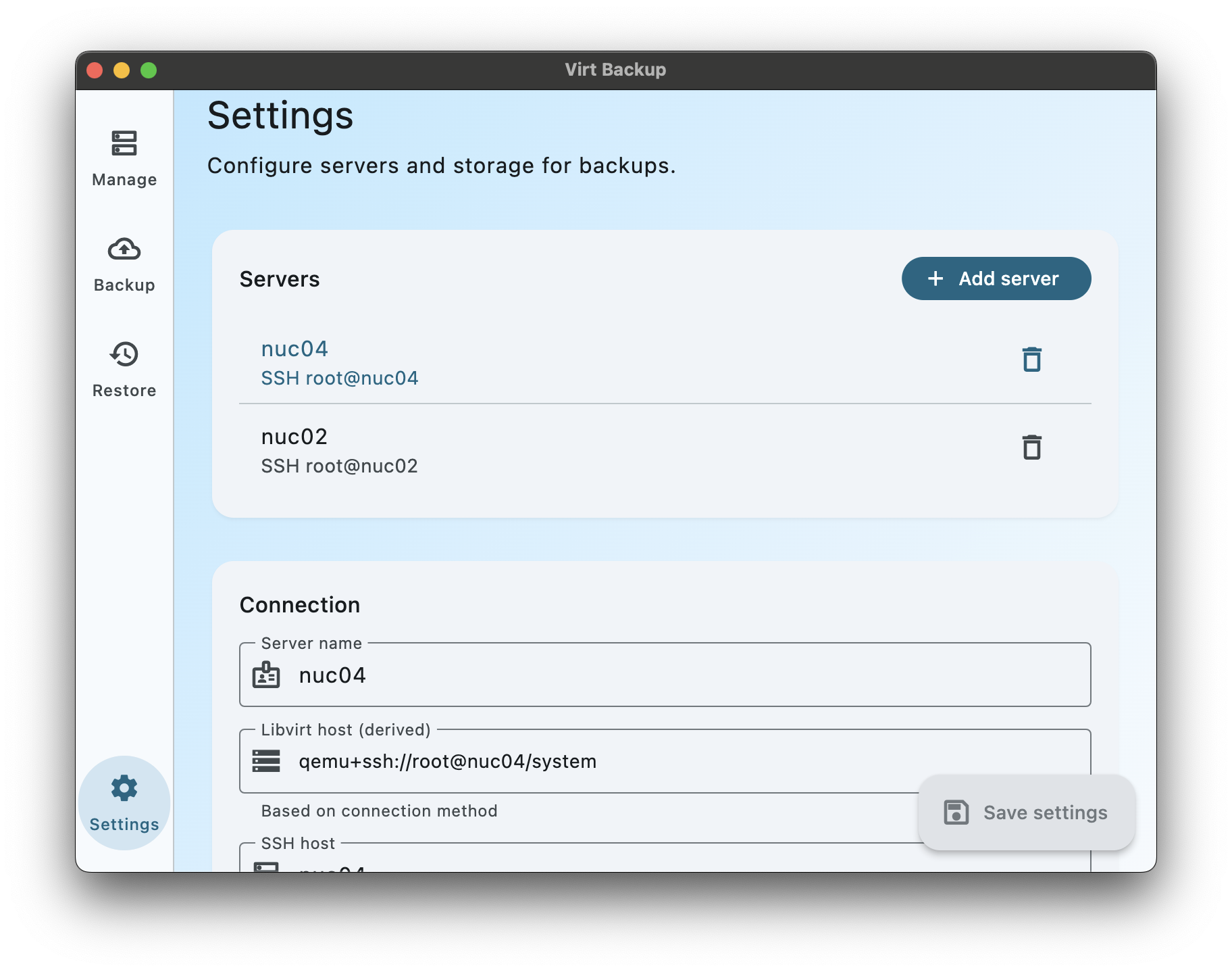 Settings screen showing account and subscription options.