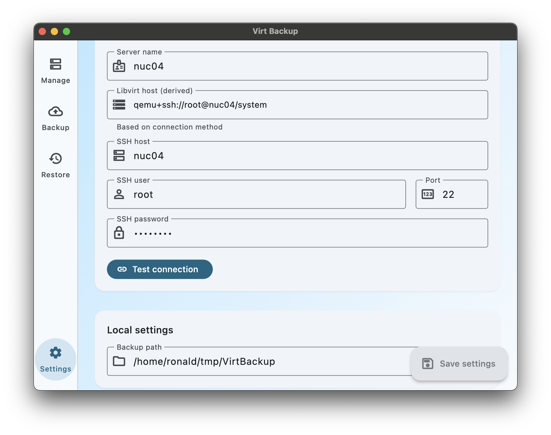 Settings screen with plan and billing details.